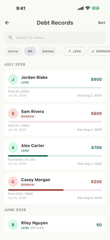 Debt Records