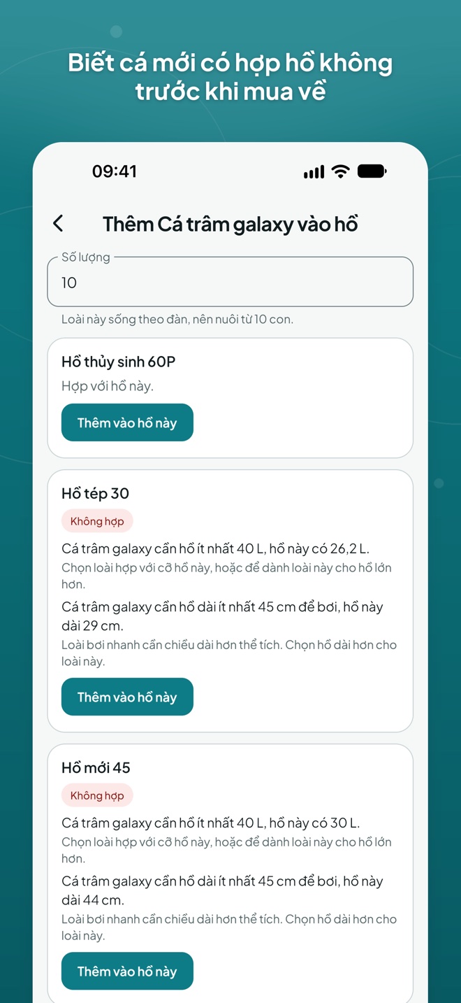 Biết cá mới có hợp hồ không trước khi mua về